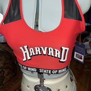 NWT! Women’s Harvard university logo Racer Back Sportsbra. Size Large.